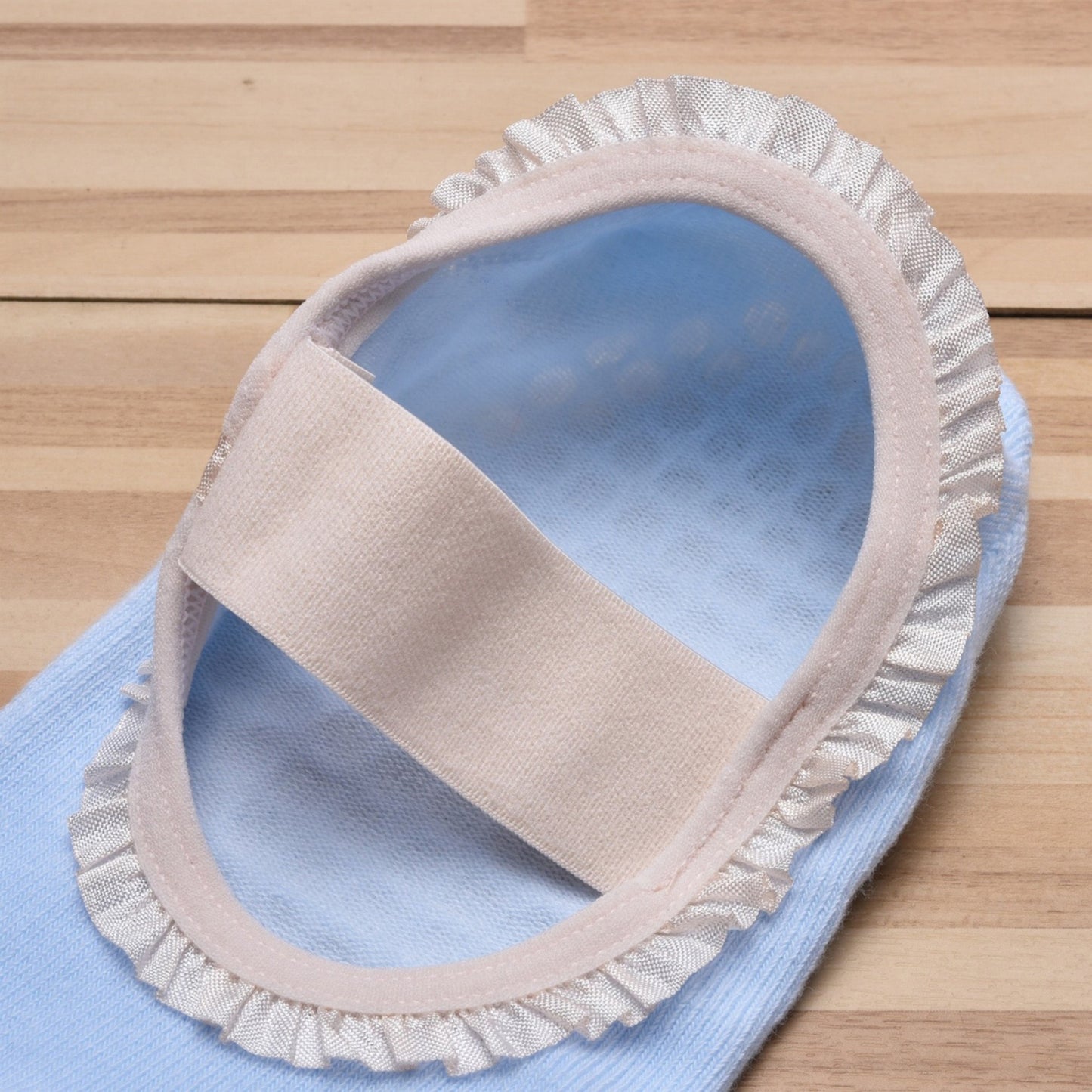 Anna-Kaci Women's 2-Pack Five-Toe Socks with Ruffle Trim and Ballet-Inspired Strap in Two Unique Styles