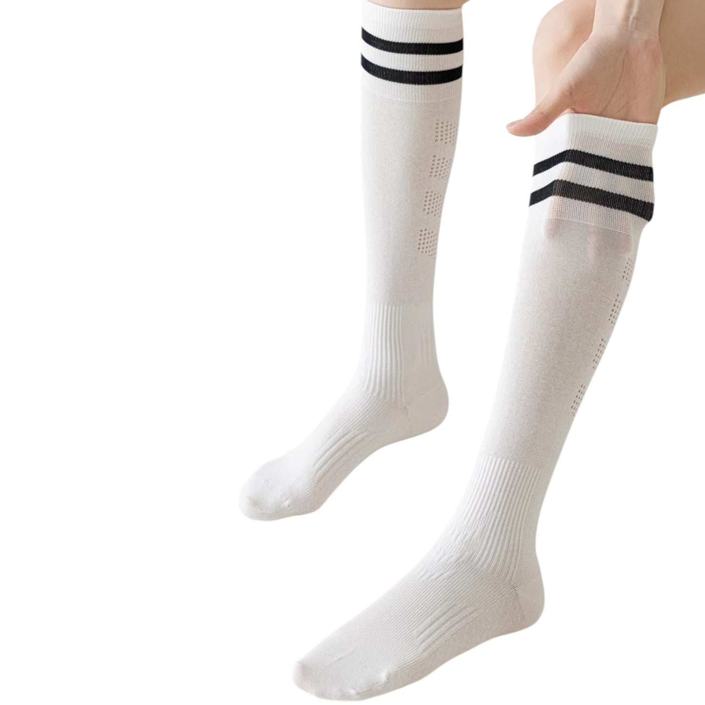 Anna-Kaci 3-Pack Women's Over the Knee Sport Socks with Breathable Mesh Knit and Non-Slip Calf Support