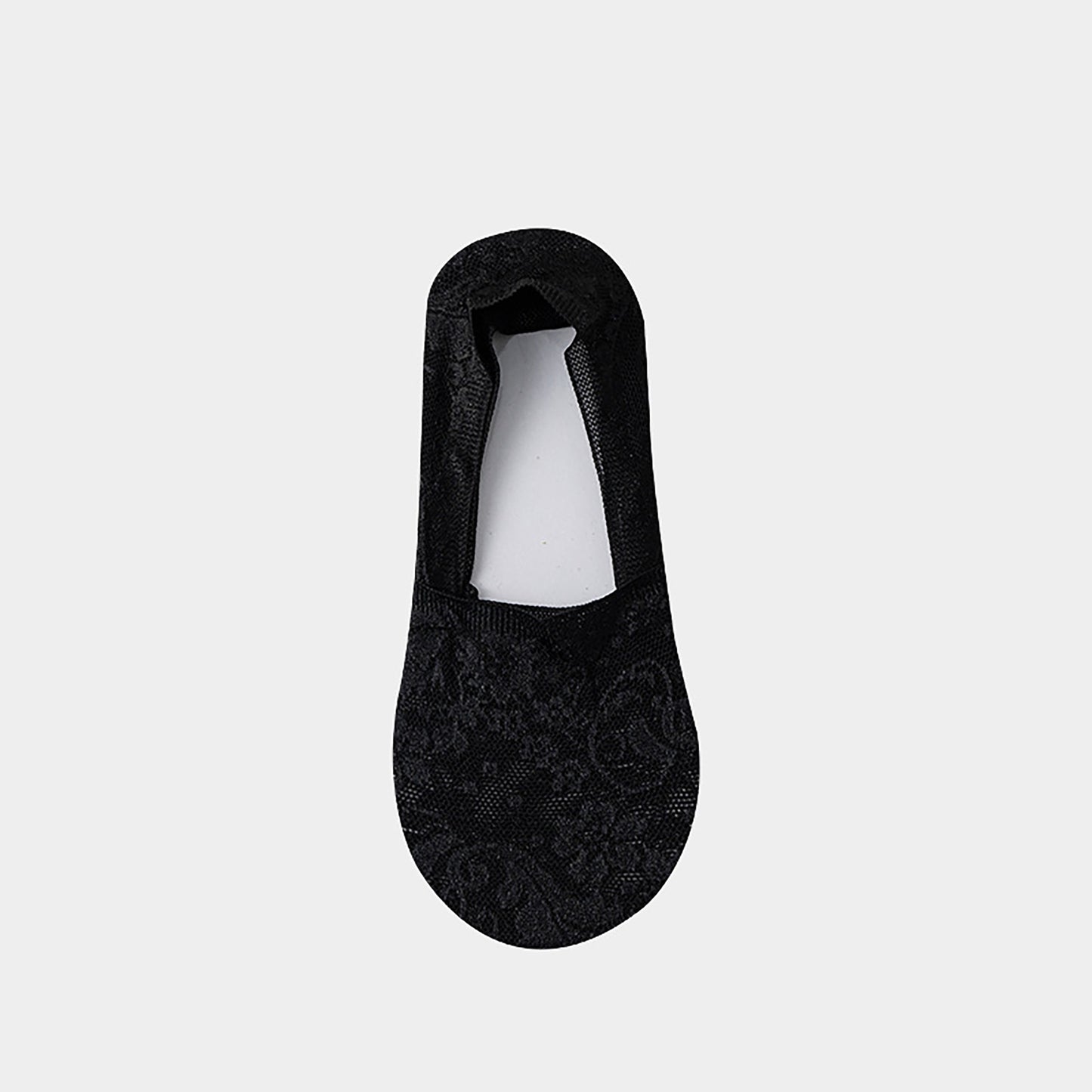 Anna-Kaci 3-Pack Women's Lace Mesh No Show Socks with Silicone Non-Slip Sole