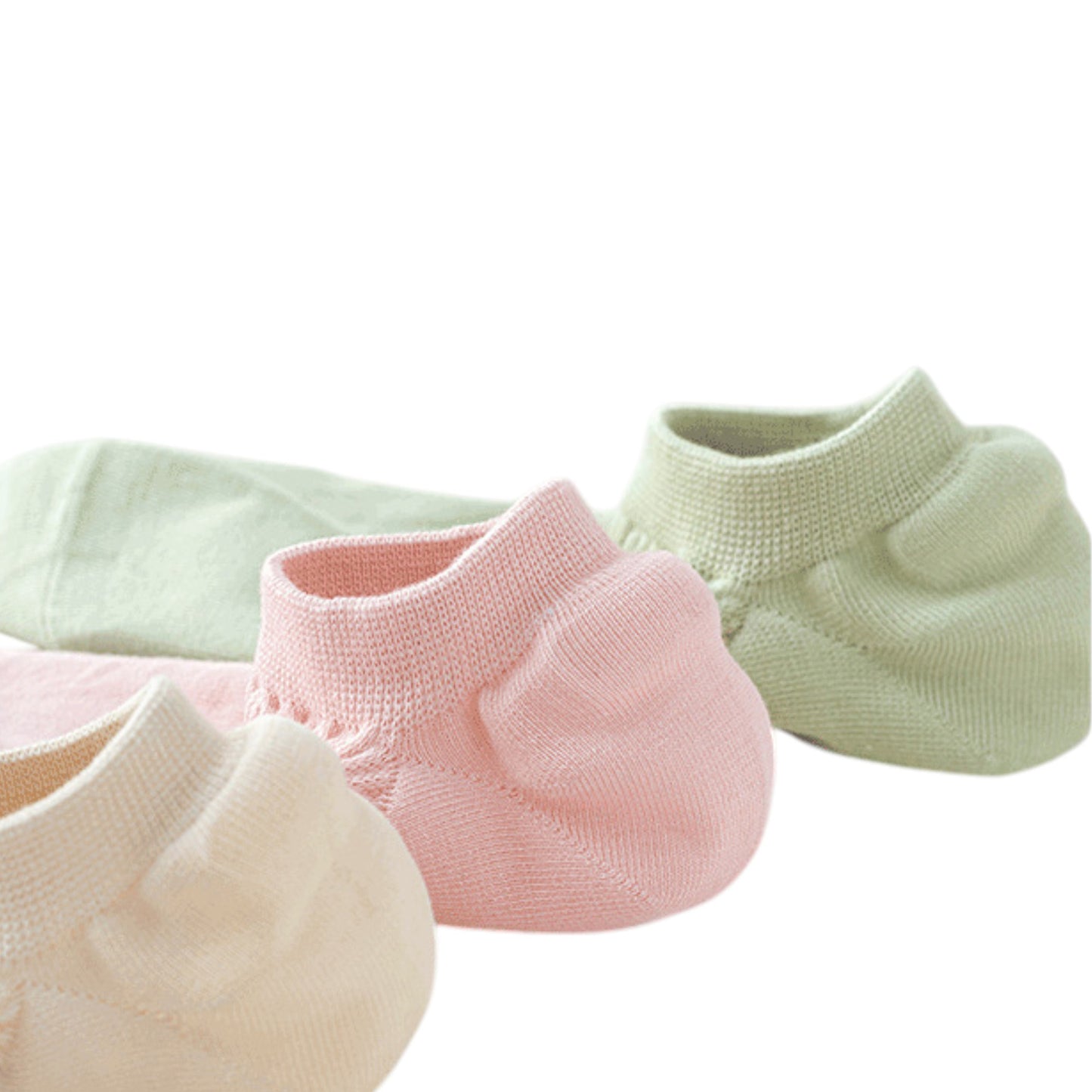 Anna-Kaci 3-Pack Women's Pure Cotton Low Cut Socks with Heel Grip Anti-Slip Design