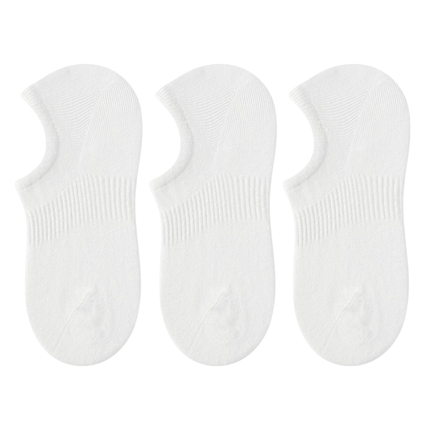 Anna-Kaci 3-Pack Women's Pure Cotton Low Cut Socks with Heel Grip Anti-Slip Design