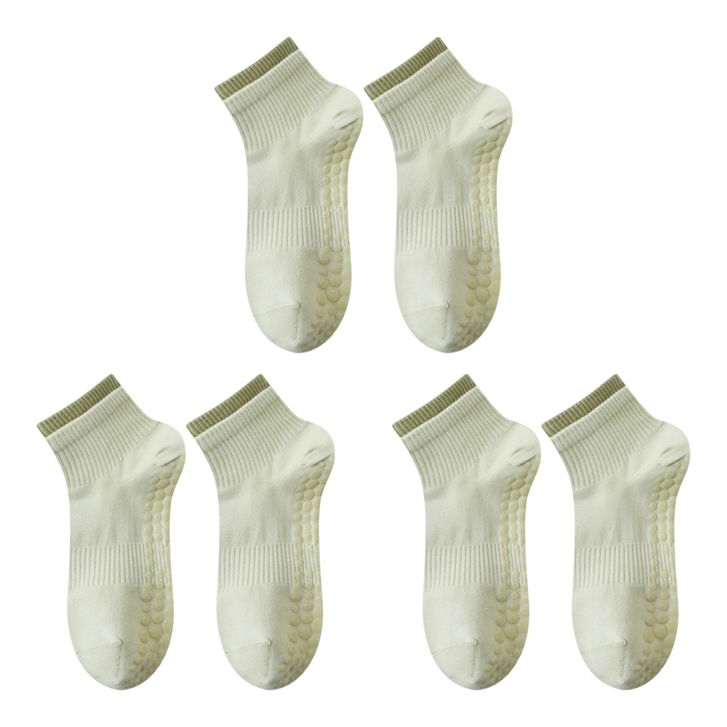 Anna-Kaci 3-Pack Women's Mid-Ankle Sports Socks with Silicone Non-Slip Grip and Breathable Comfort