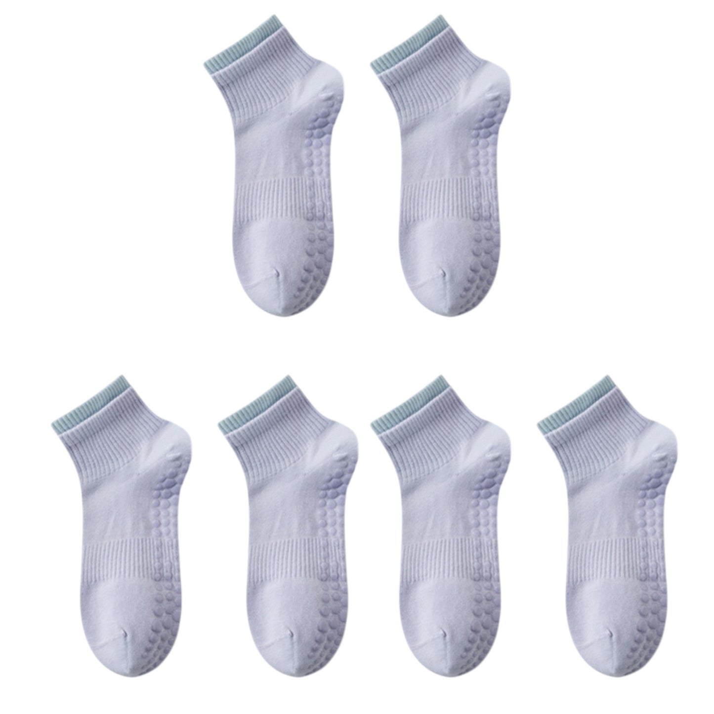 Anna-Kaci 3-Pack Women's Mid-Ankle Sports Socks with Silicone Non-Slip Grip and Breathable Comfort