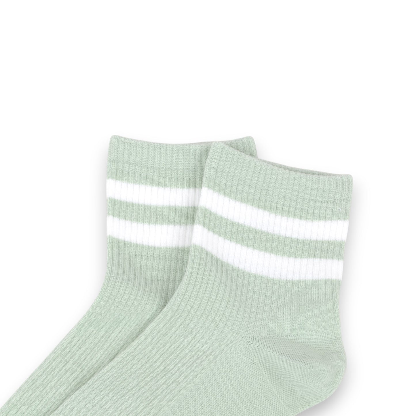 Anna-Kaci Women's 3-Pair Antibacterial and Breathable Ribbed Ankle Socks with Double Stripe Cuffs