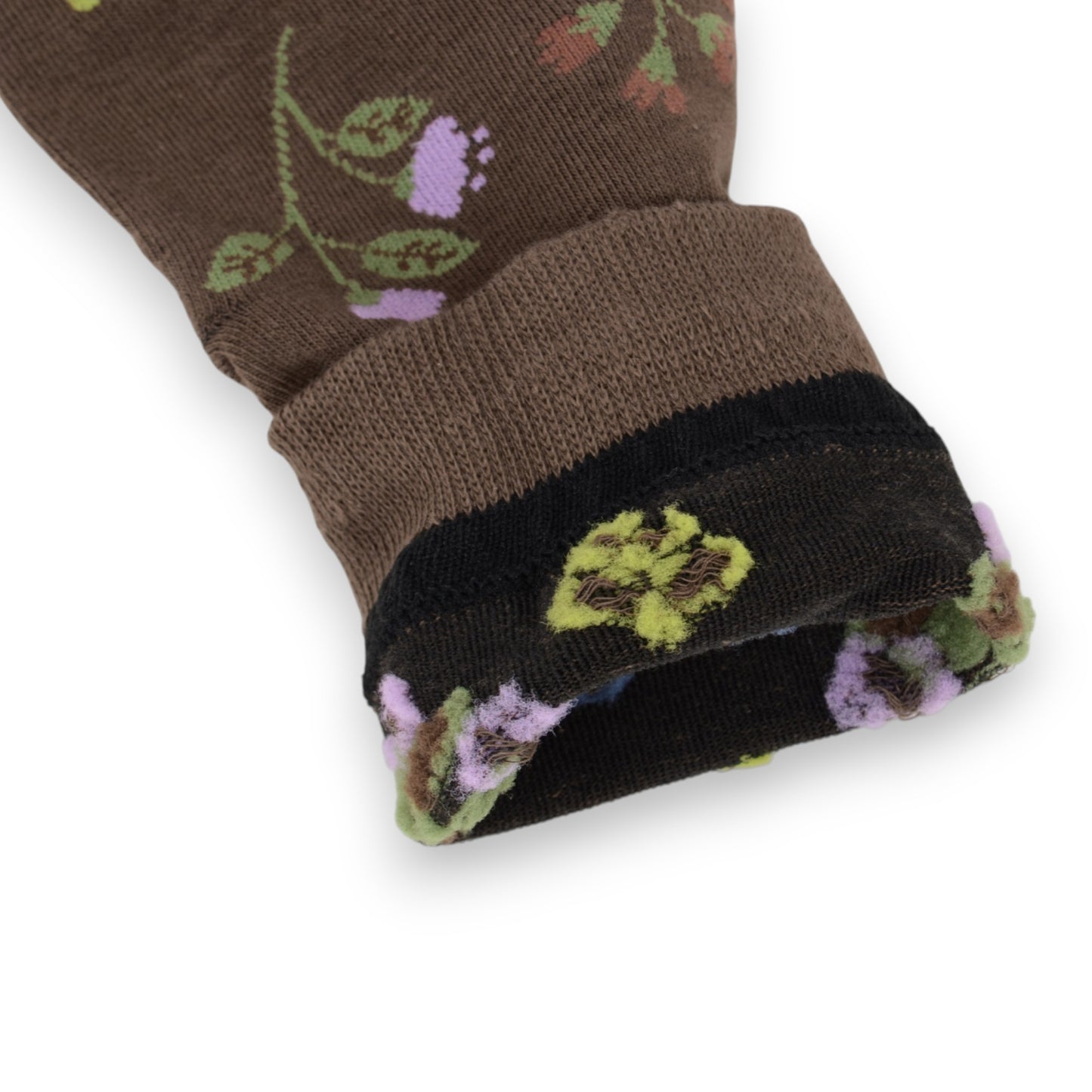 Anna-Kaci Women's 3 Pairs Floral Patterned Split-Toe Socks Soft Cotton Stretch Knit Crew Style