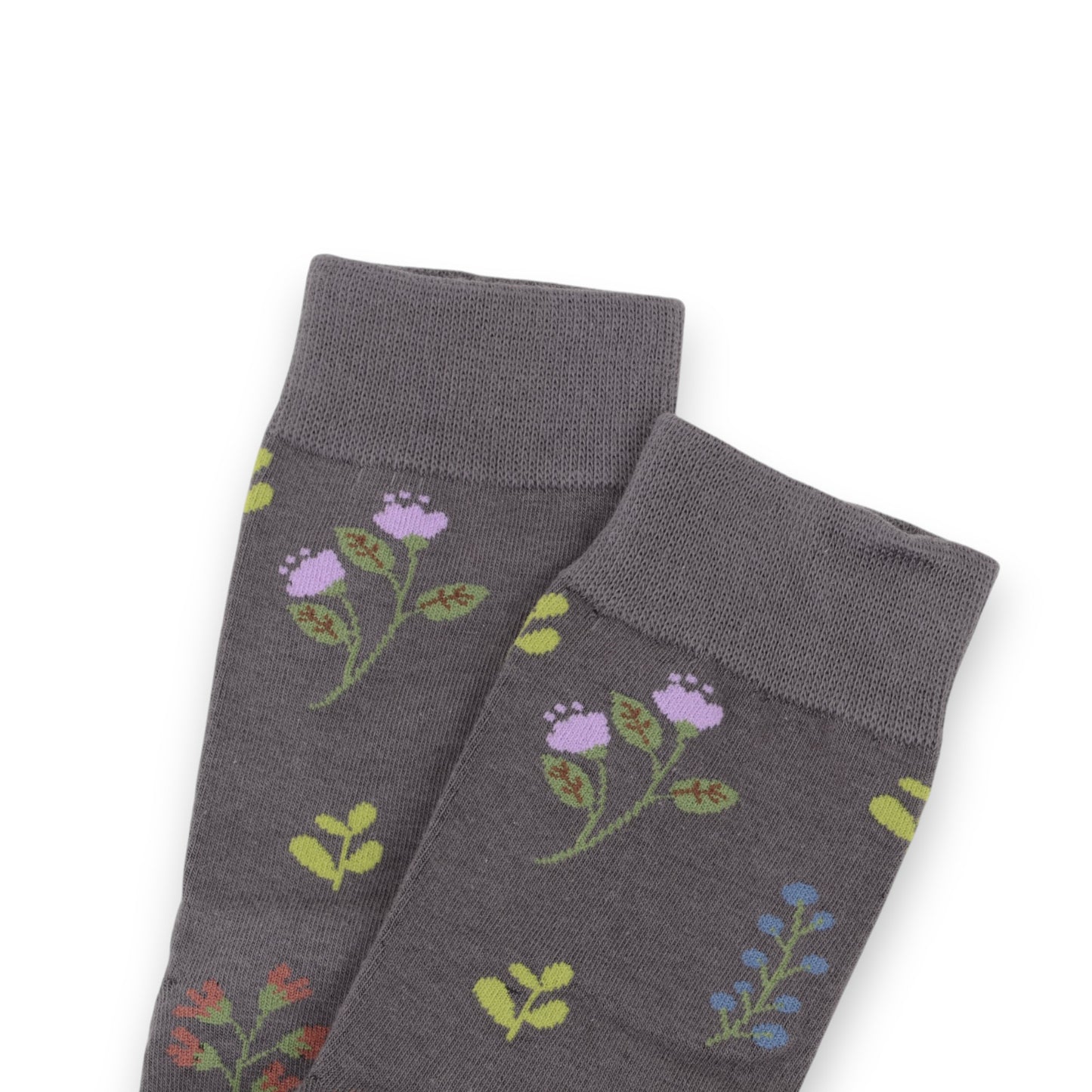 Anna-Kaci Women's 3 Pairs Floral Patterned Split-Toe Socks Soft Cotton Stretch Knit Crew Style
