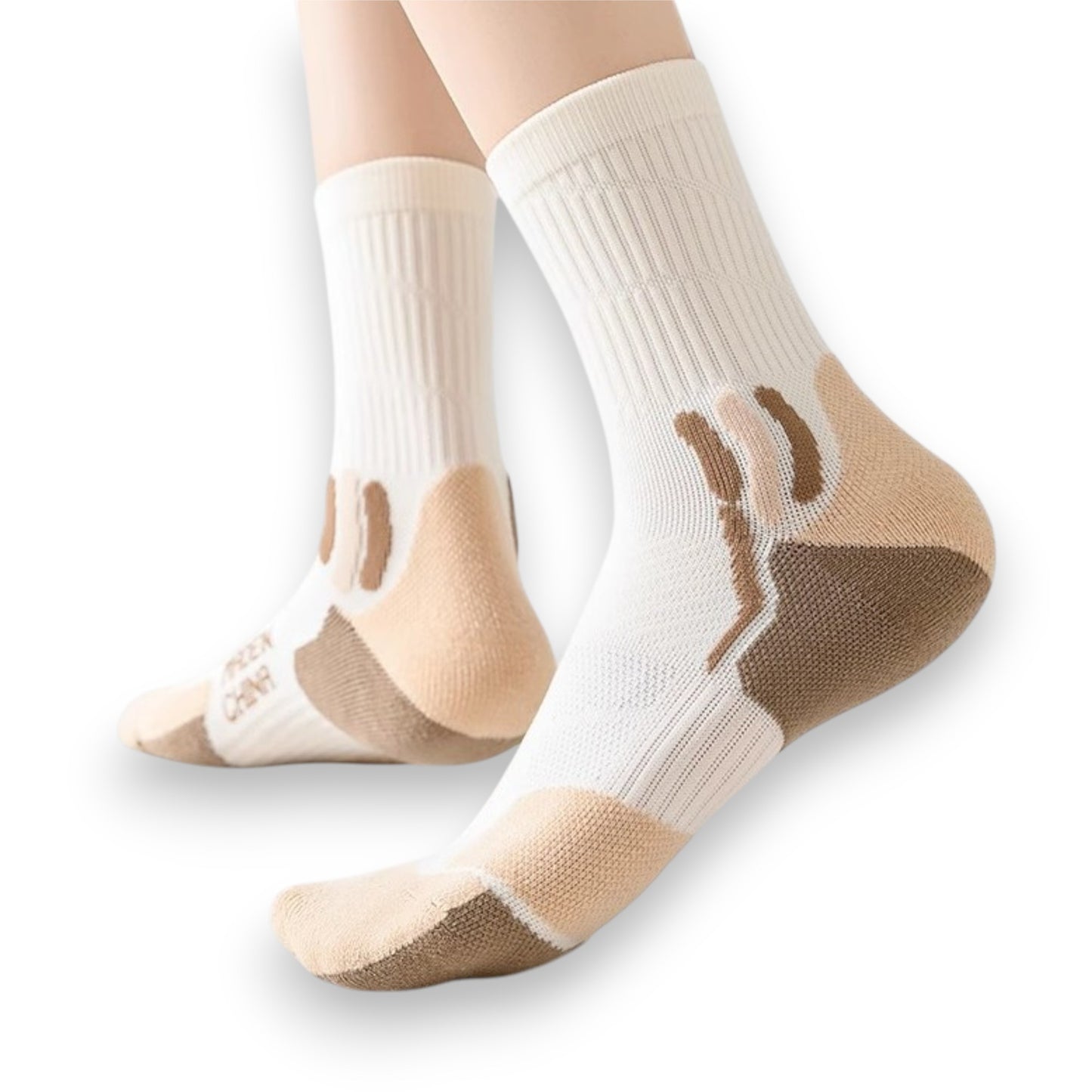 Anna-Kaci Women's 3 Pair Pack Sports Crew Socks with Color Block Toes Cushioned Soles and Ribbed Knit Design