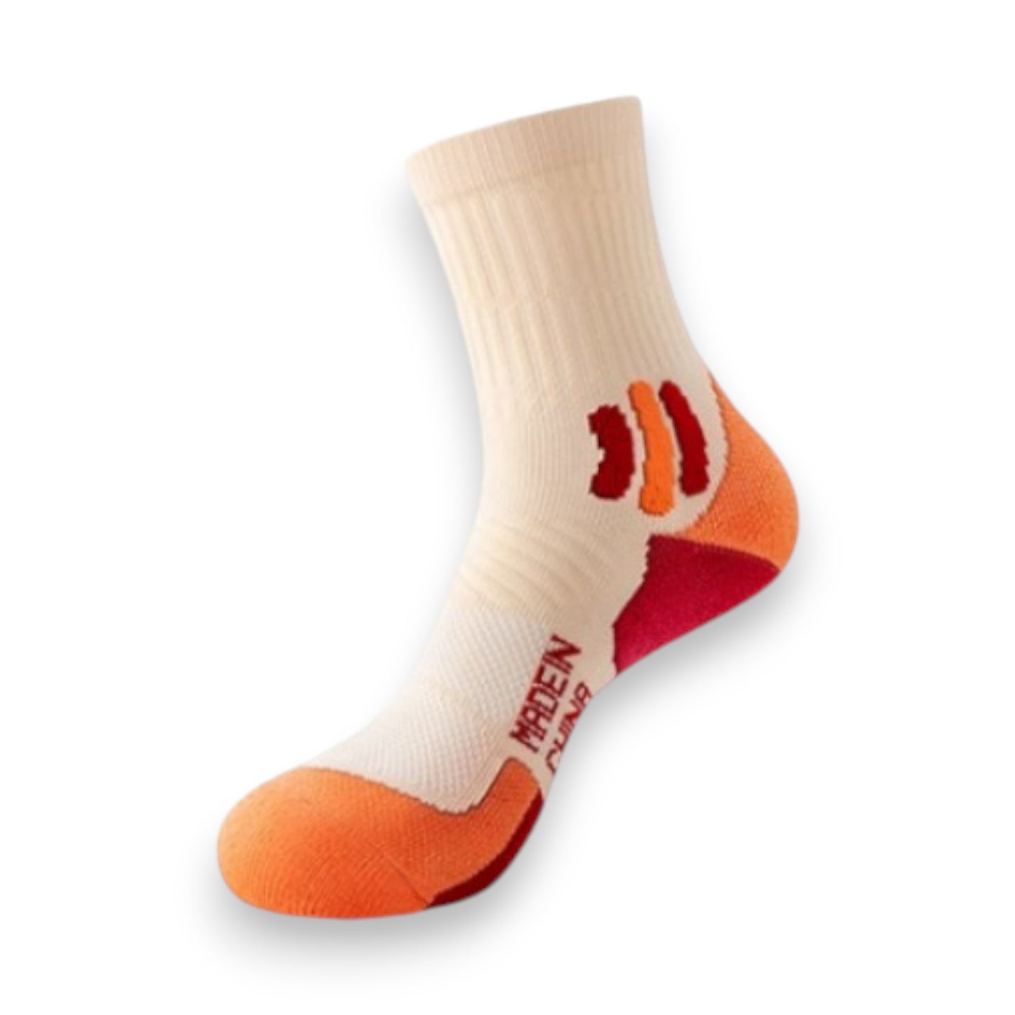 Anna-Kaci Women's 3 Pair Pack Sports Crew Socks with Color Block Toes Cushioned Soles and Ribbed Knit Design