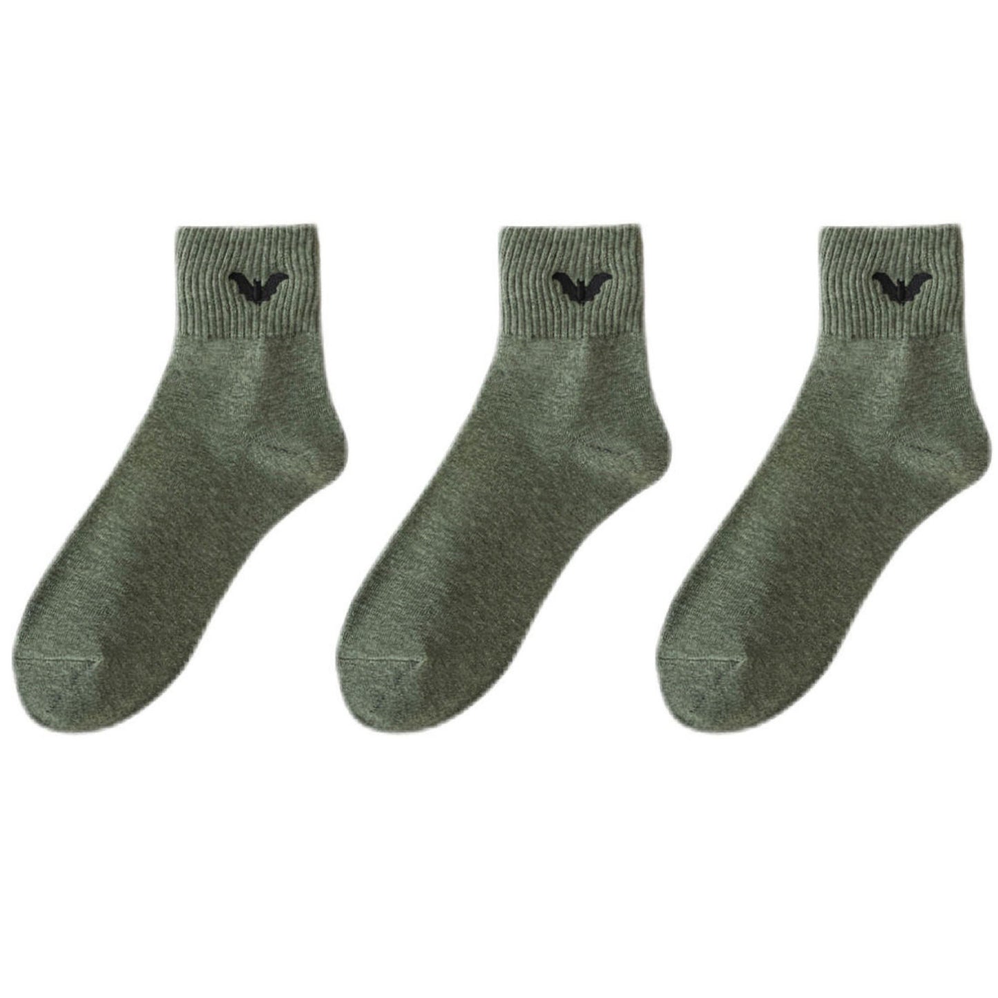 Anna-Kaci Women's 3-Pack Crew Socks with Ribbed Cuffs in Festive Halloween Design
