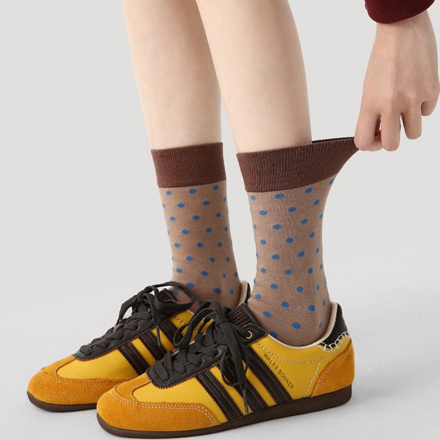 Anna-Kaci Women's 3 Pack Crew Socks Set Ribbed Knit Athletic Stripe and Classic Pattern Casual Everyday Wear