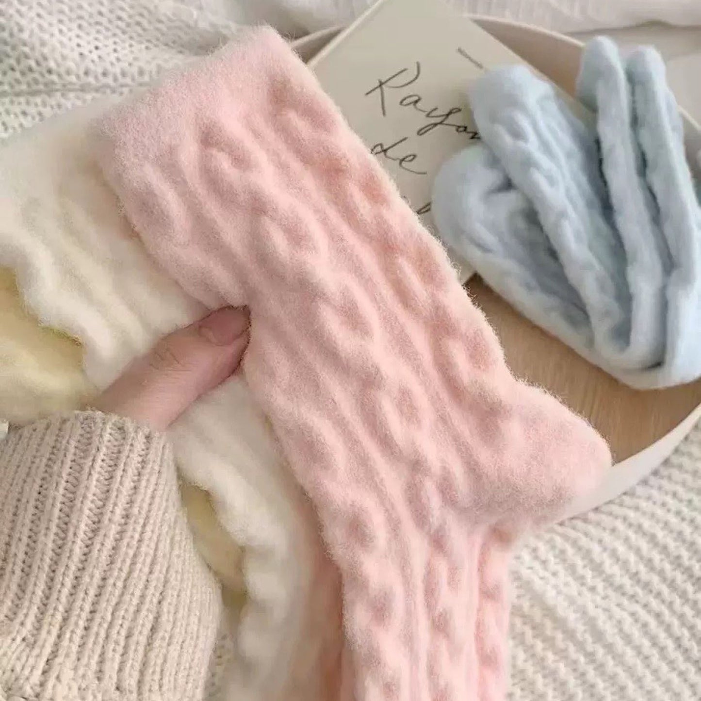 Anna-Kaci Women's 4 Pairs Cable Knit Quarter Socks Soft Stretch Fabric Cozy Everyday Wear