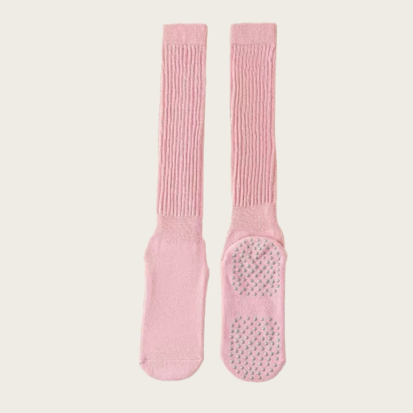 Anna-Kaci Women's 3-Pack Scrunch Grip Socks with Non-Slip Sole Soft Stretch Knit Fabric and Ribbed Ankle Design