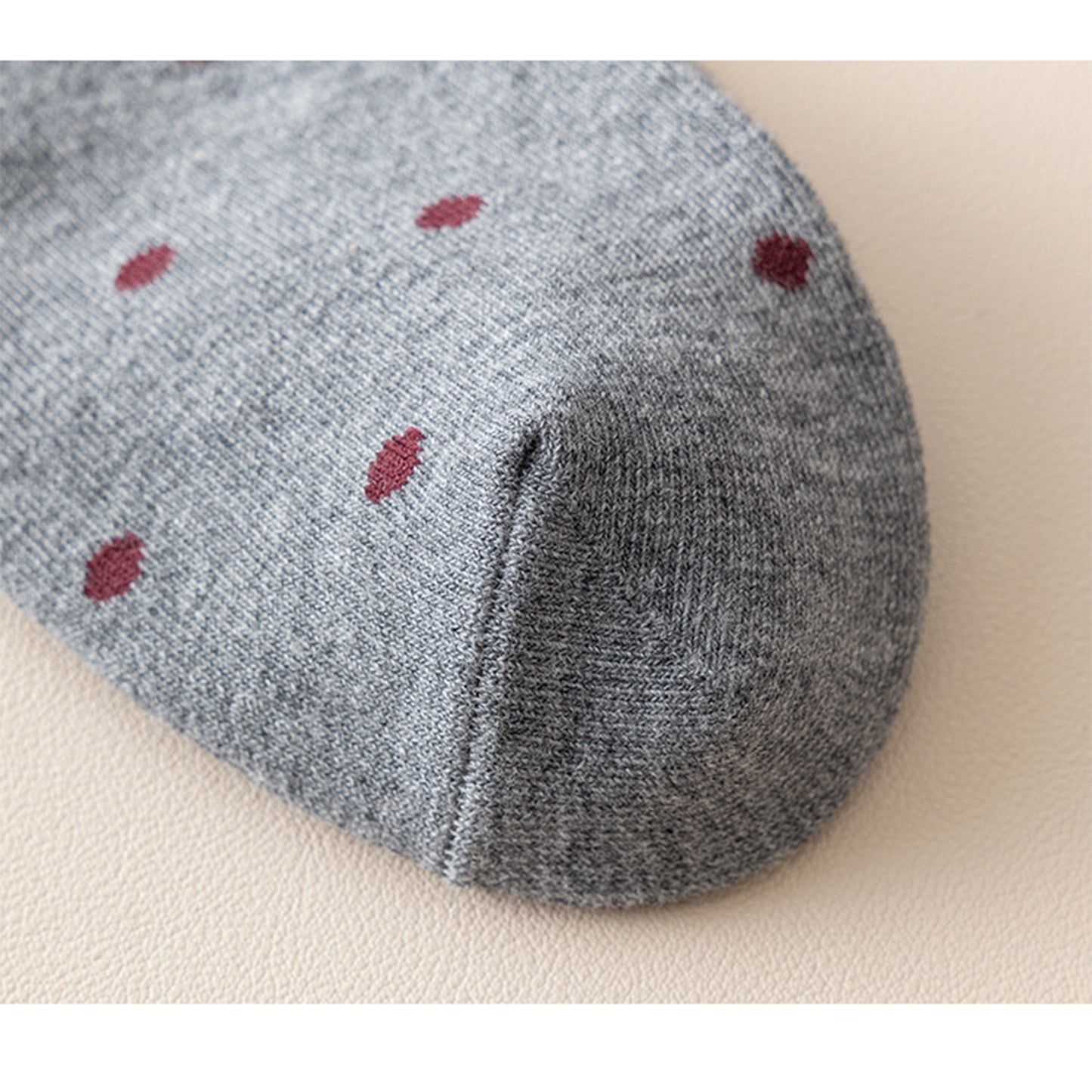 Anna-Kaci Women's 4 Pairs Knit Socks with Polka Dot Pattern Ribbed Cuffs Soft Stretch Fabric