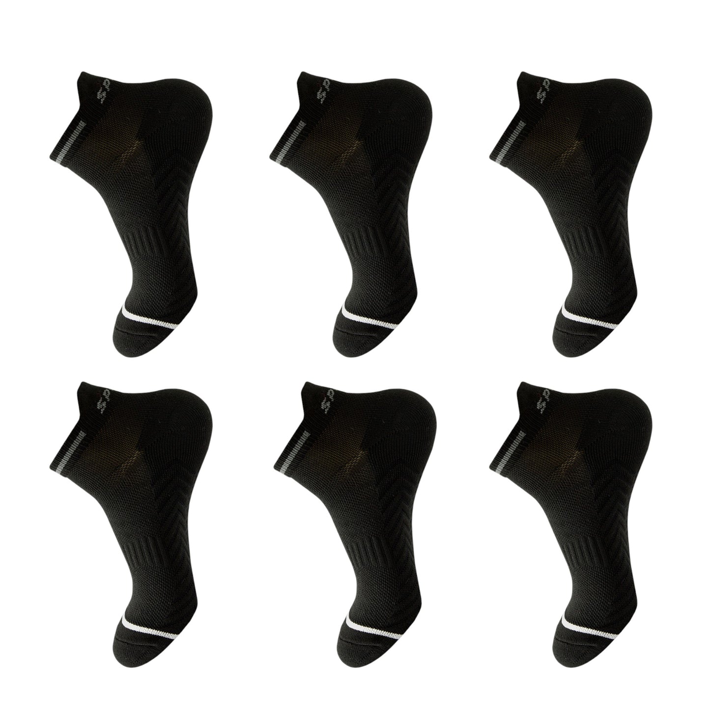 Anna-Kaci women's Anti-Slip Athletic Ankle Socks 6pk - for Running & Training