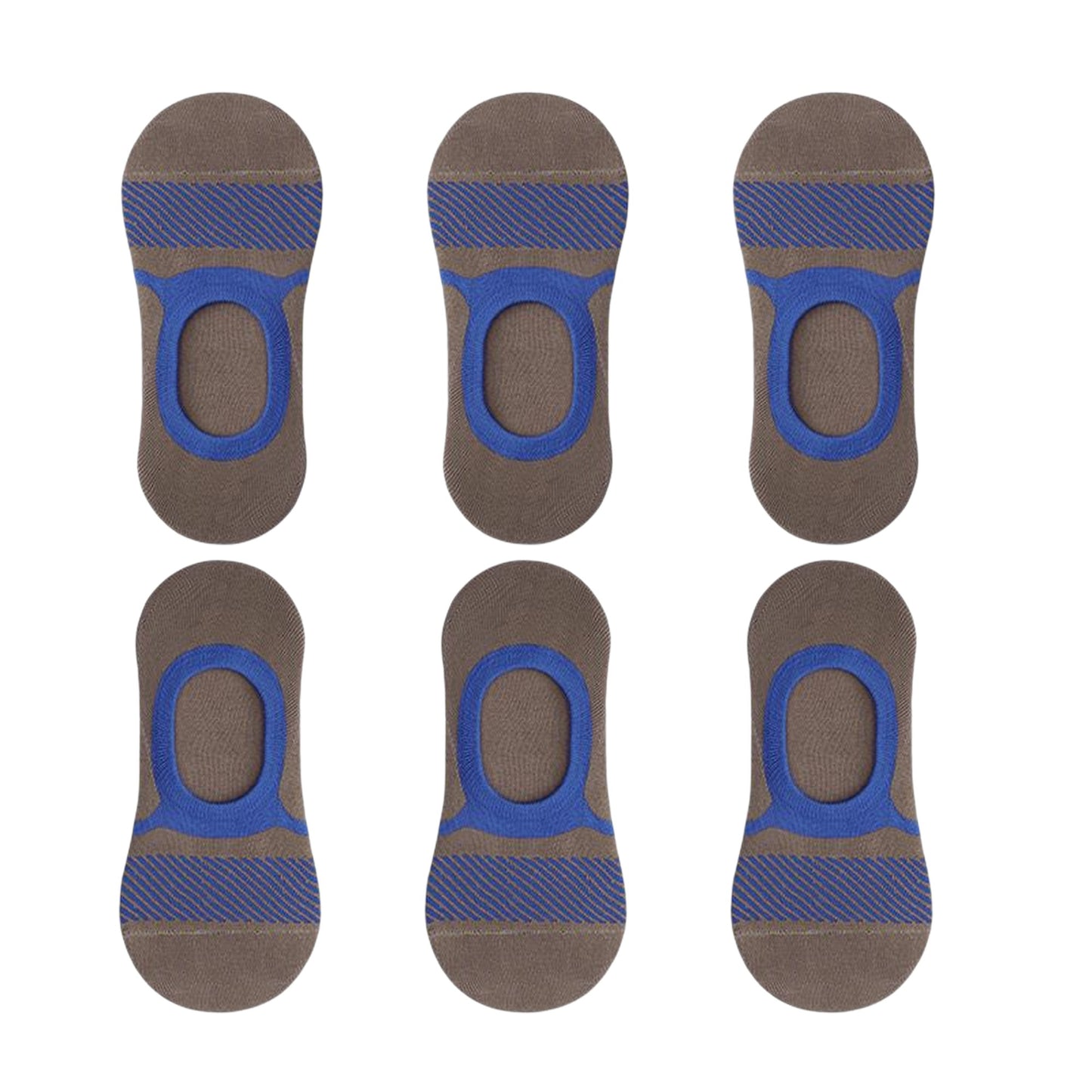 Anna-Kaci Men's Invisible No - Show Liner Socks 6pk