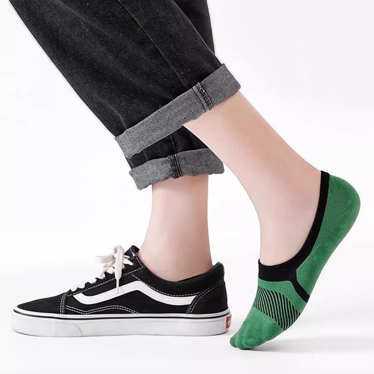 Anna-Kaci Men's Invisible No - Show Liner Socks 6pk