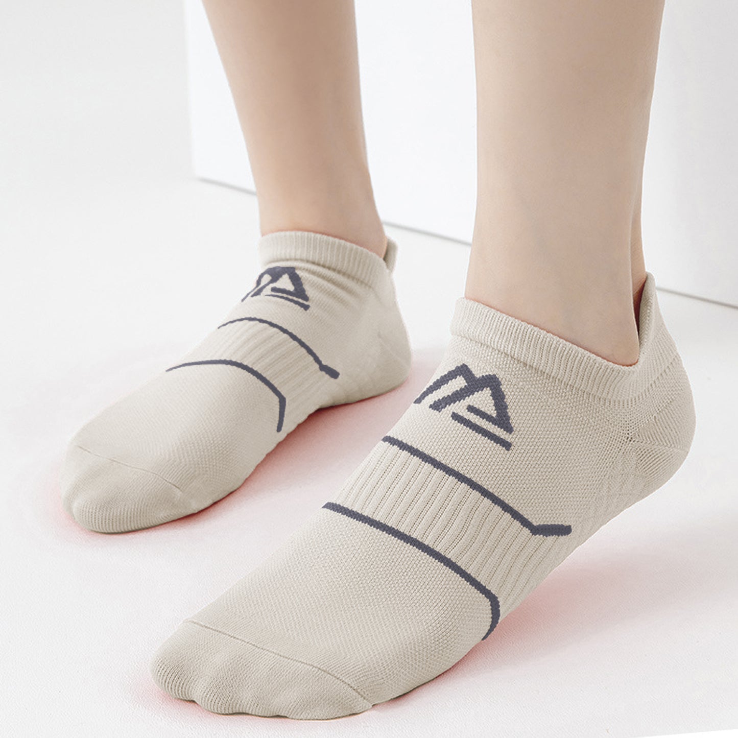 Anna-Kaci Men's Athletic Ankle Socks 6pk with Geometric Design