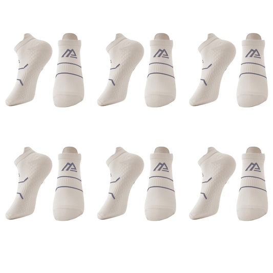 Anna-Kaci Men's Athletic Ankle Socks 6pk with Geometric Design