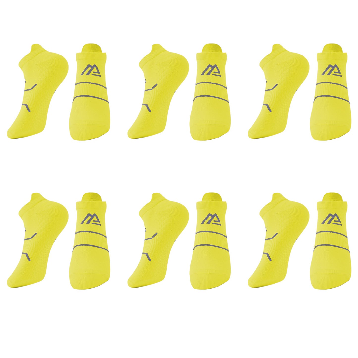 Anna-Kaci Men's Athletic Ankle Socks 6pk with Geometric Design