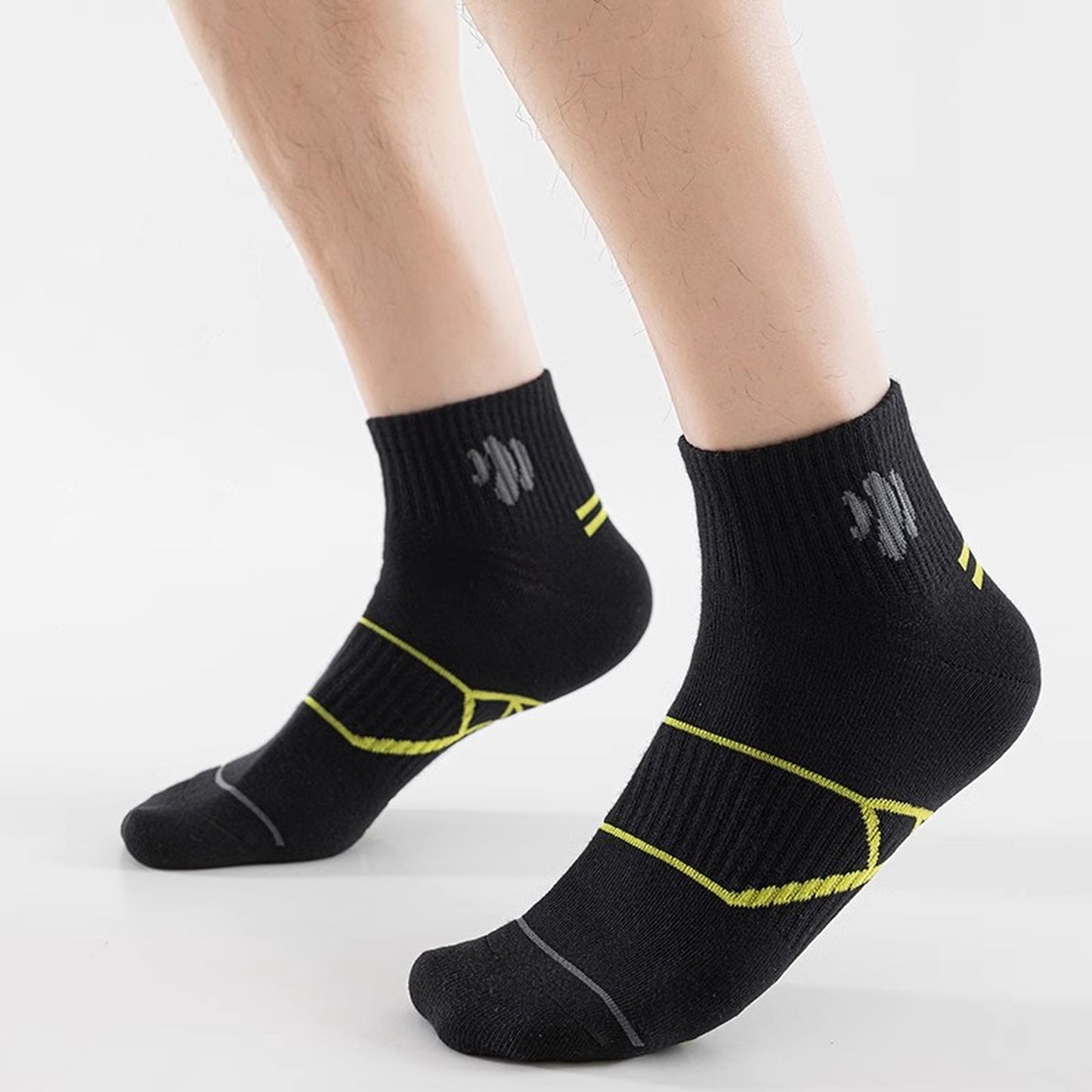 Anna-Kaci Men's Breathable Athletic Ankle Socks 6pk