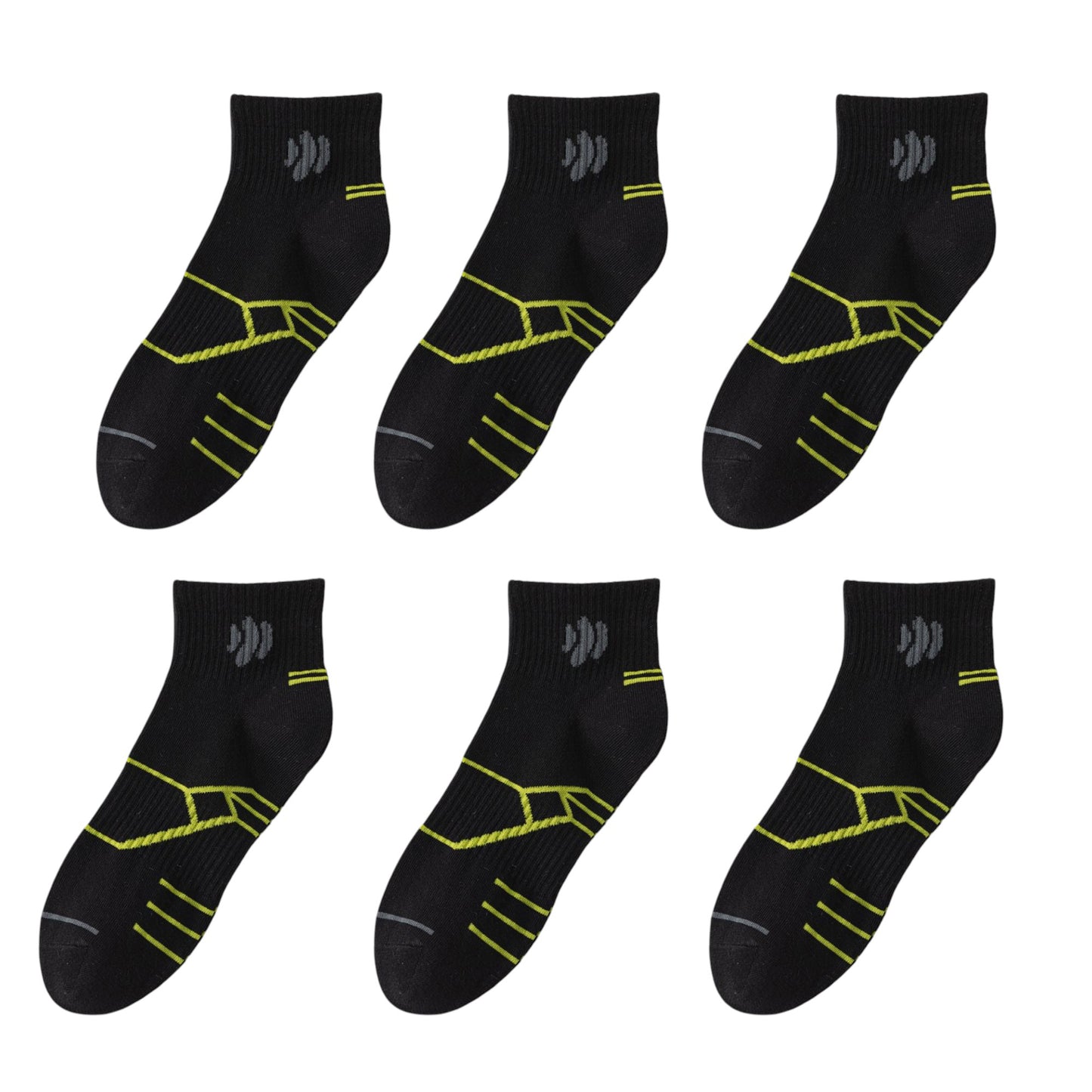 Anna-Kaci Men's Breathable Athletic Ankle Socks 6pk