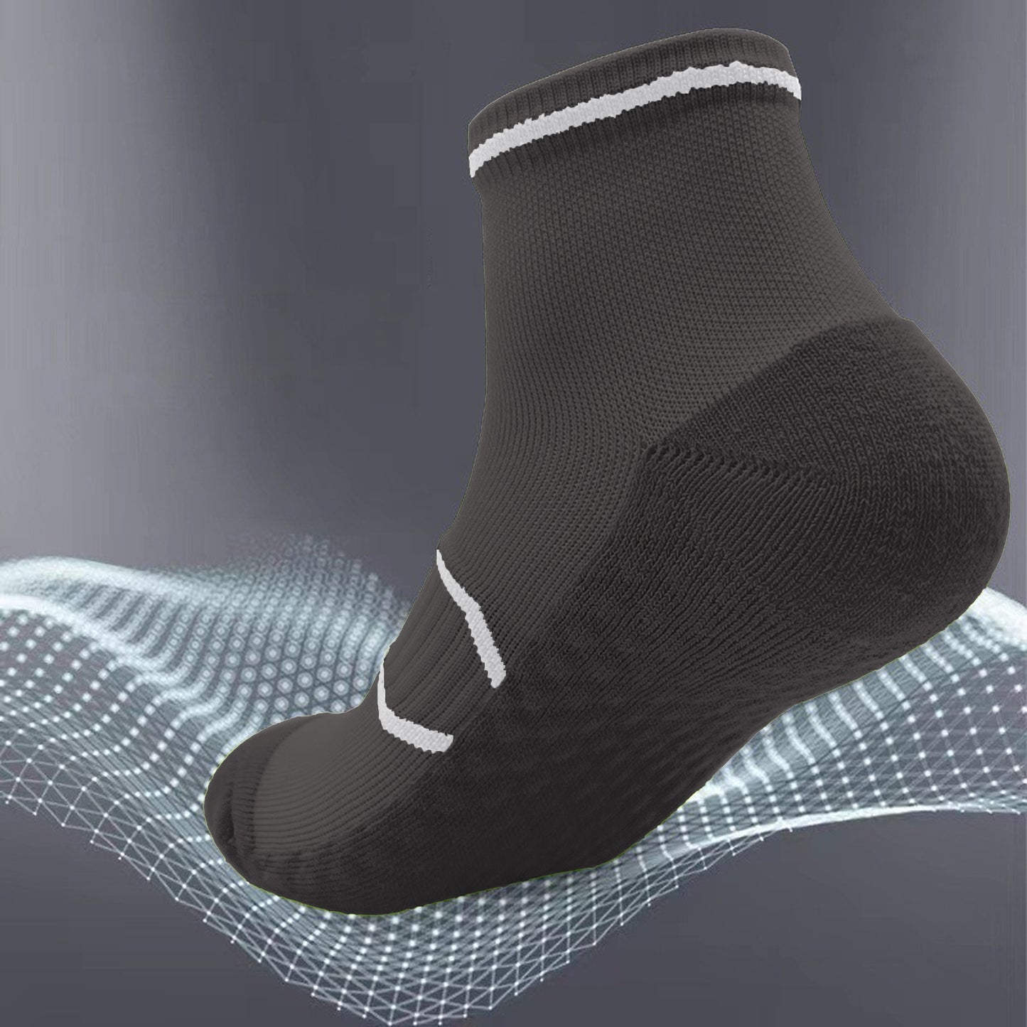 Anna-Kaci Men's 6pk Athletic Ankle Socks with Accents