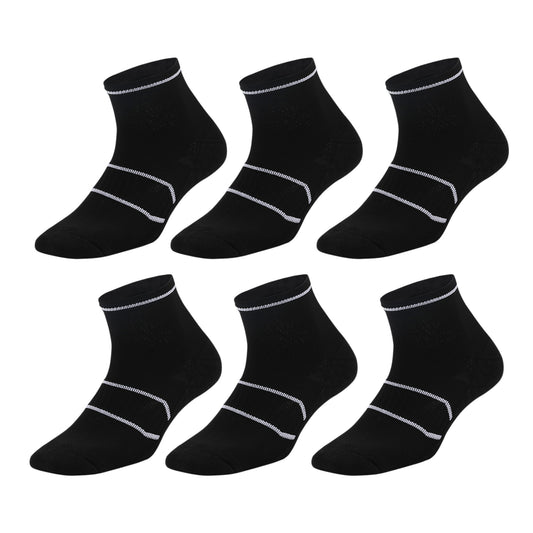 Anna-Kaci Men's 6pk Athletic Ankle Socks with Accents