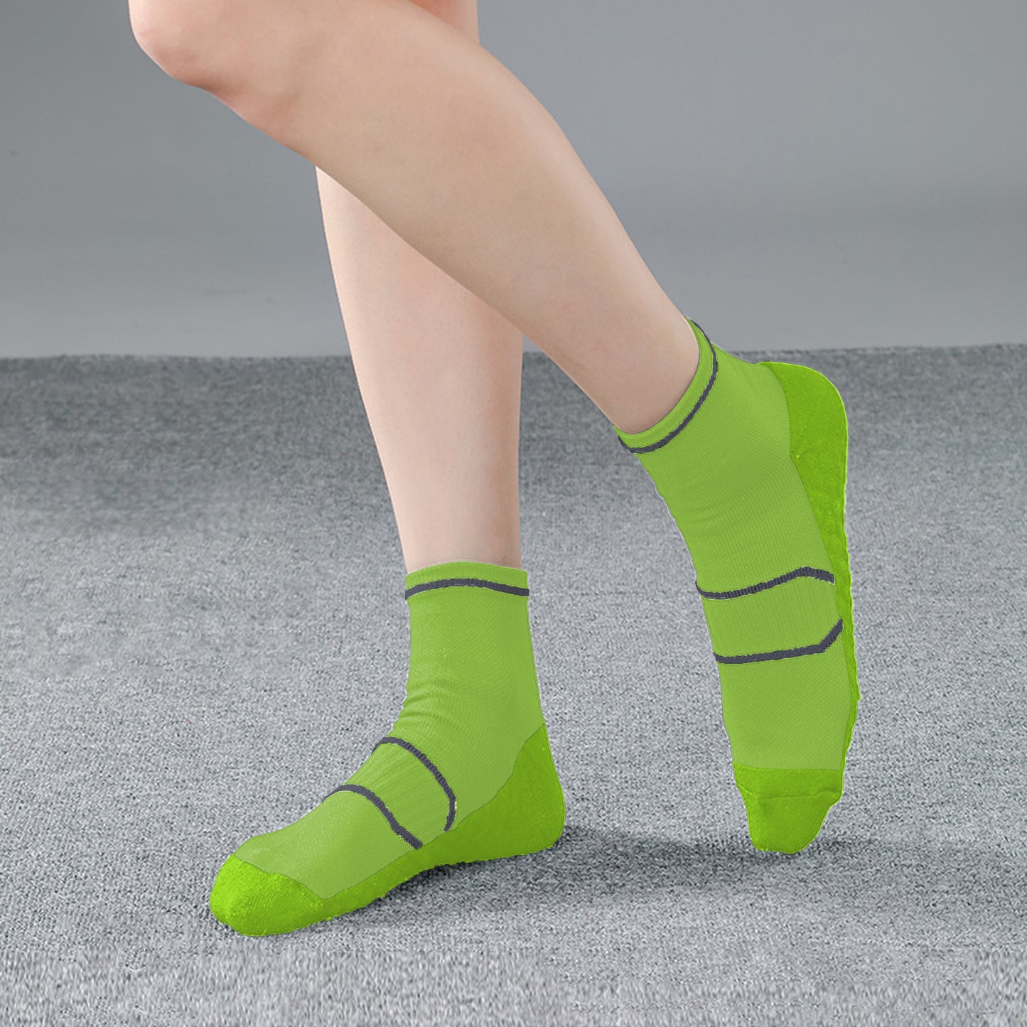 Anna-Kaci Men's 6pk Athletic Ankle Socks with Accents