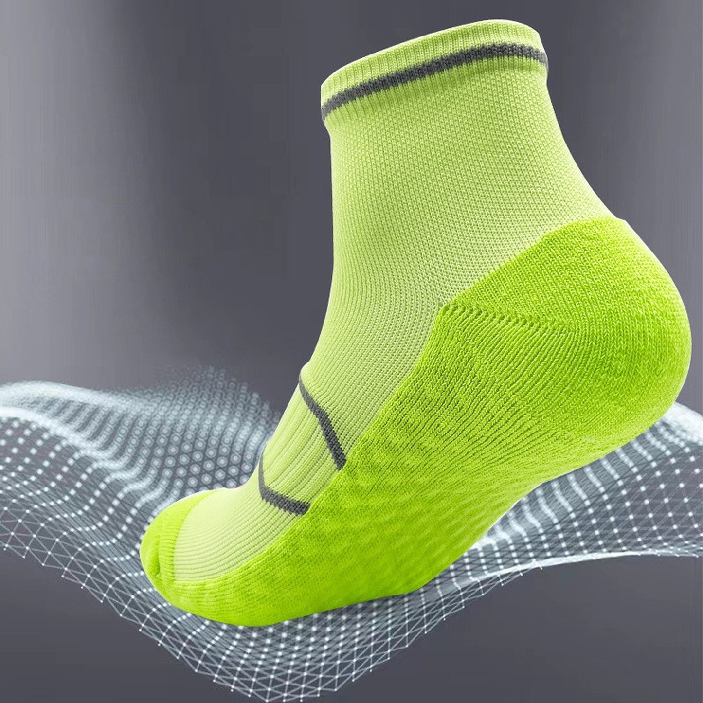 Anna-Kaci Men's 6pk Athletic Ankle Socks with Accents