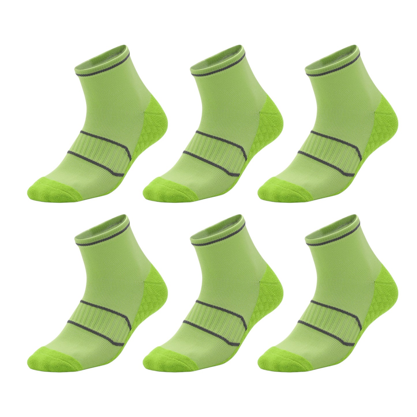 Anna-Kaci Men's 6pk Athletic Ankle Socks with Accents