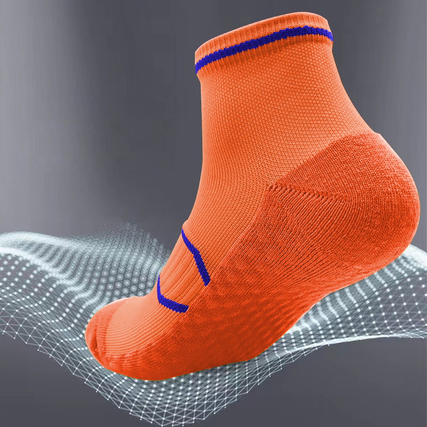 Anna-Kaci Men's 6pk Athletic Ankle Socks with Accents
