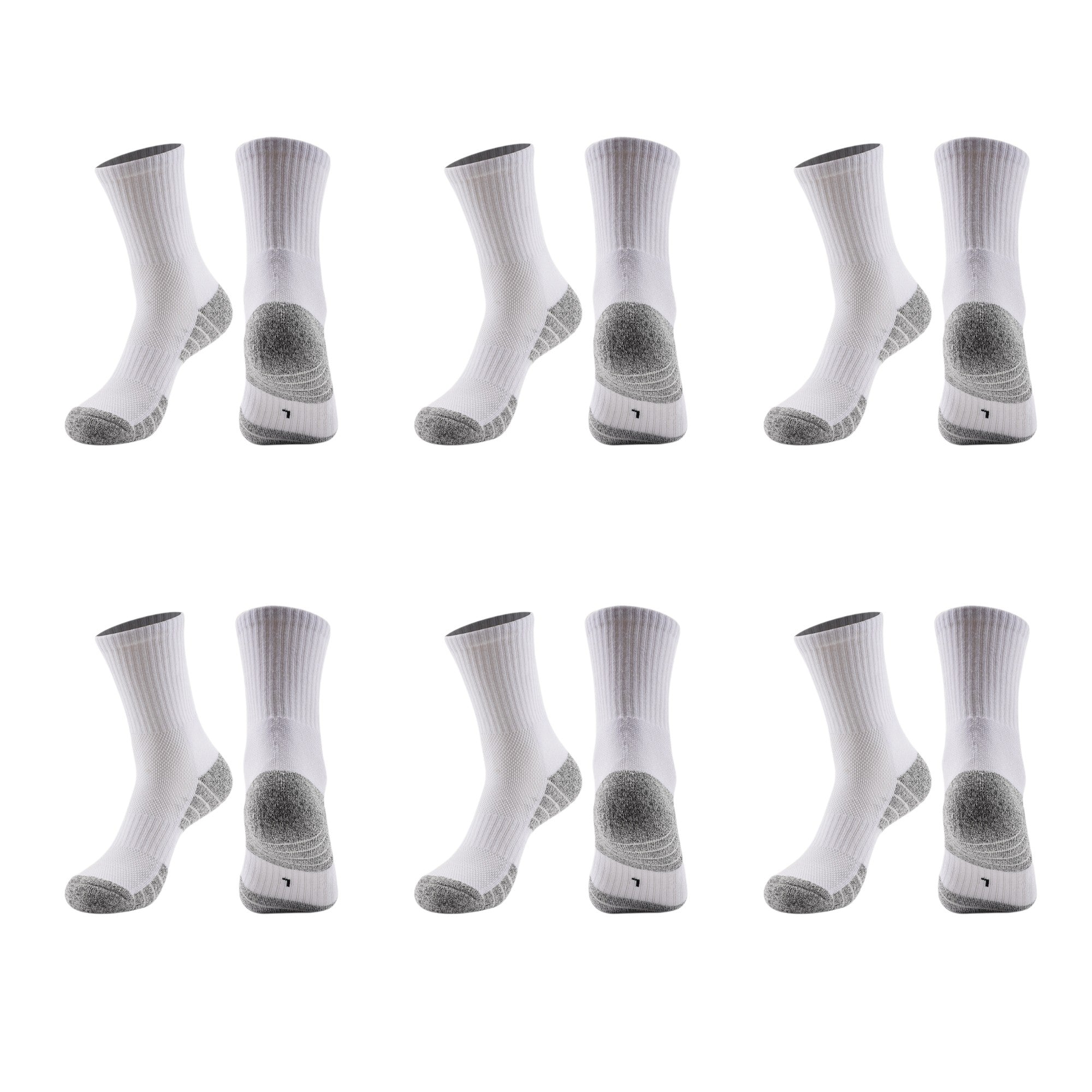 Anna-Kaci Men's Crew Athletic Socks 6pk with Accents