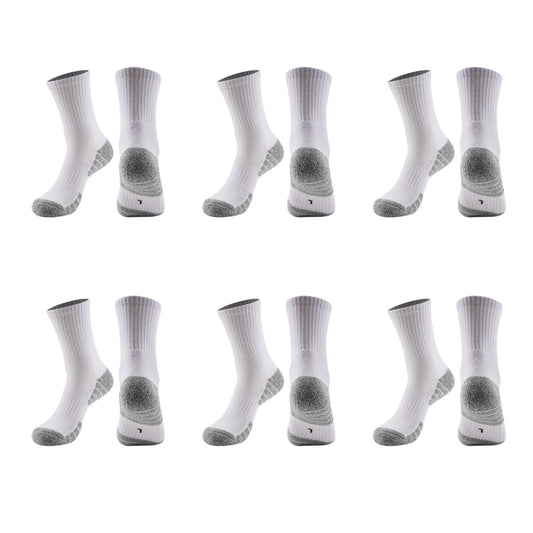 Anna-Kaci Men's Crew Athletic Socks 6pk with Accents