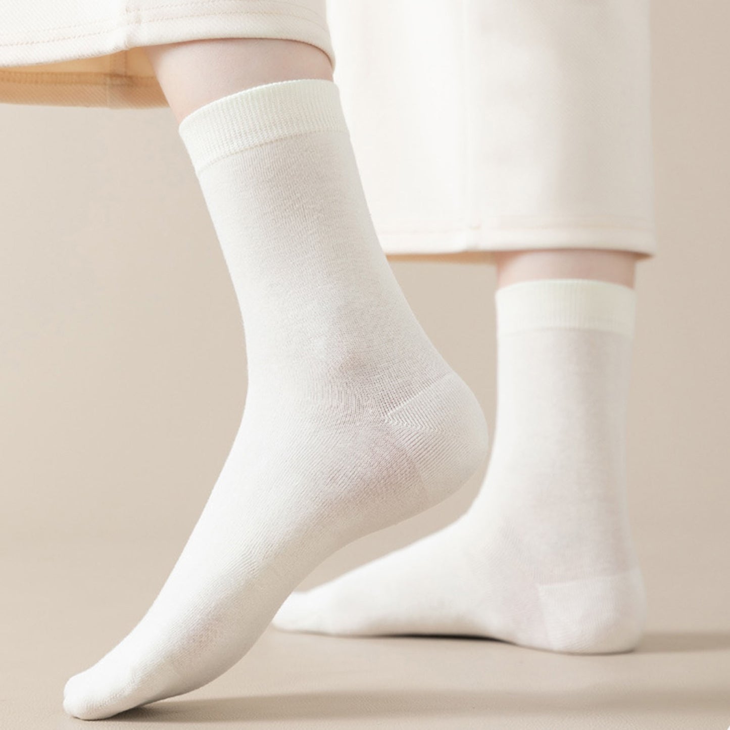 Anna-Kaci Women's 3 - Pack Classic Crew Socks with Soft Stretch Knit Fabric and Comfortable Ribbed Cuff