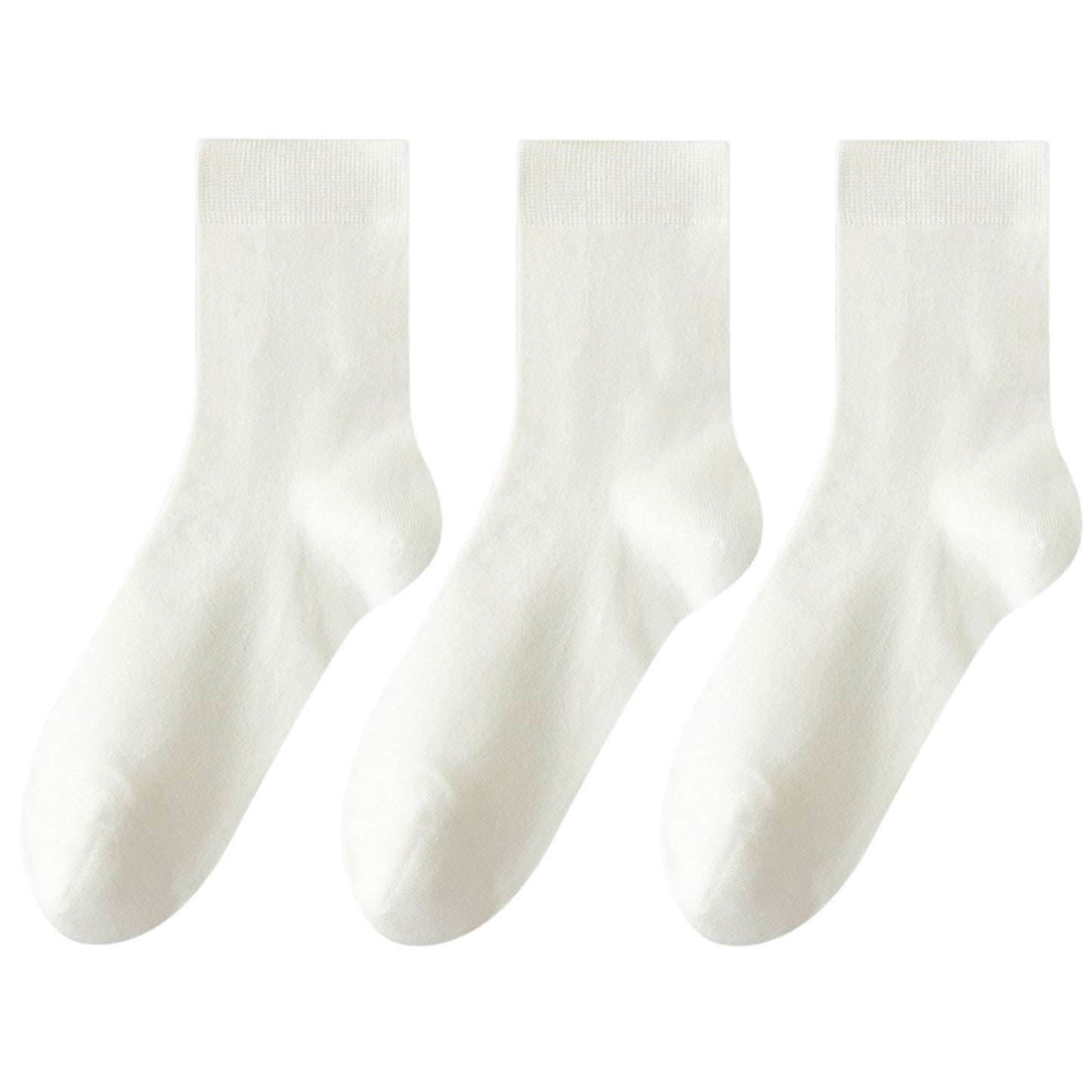 Anna-Kaci Women's 3 - Pack Classic Crew Socks with Soft Stretch Knit Fabric and Comfortable Ribbed Cuff