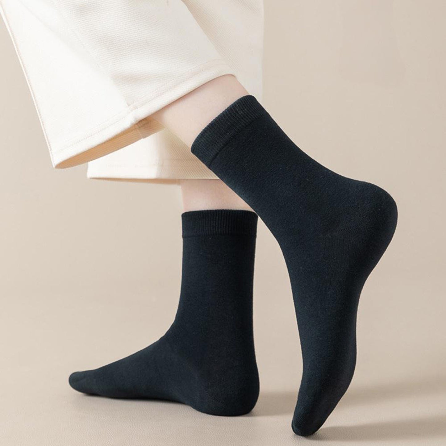 Anna-Kaci Women's 3 - Pack Classic Crew Socks with Soft Stretch Knit Fabric and Comfortable Ribbed Cuff