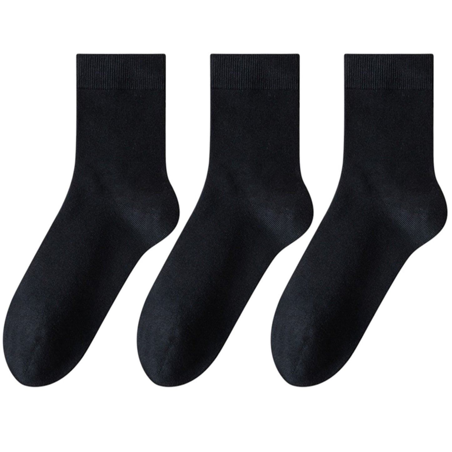 Anna-Kaci Women's 3 - Pack Classic Crew Socks with Soft Stretch Knit Fabric and Comfortable Ribbed Cuff