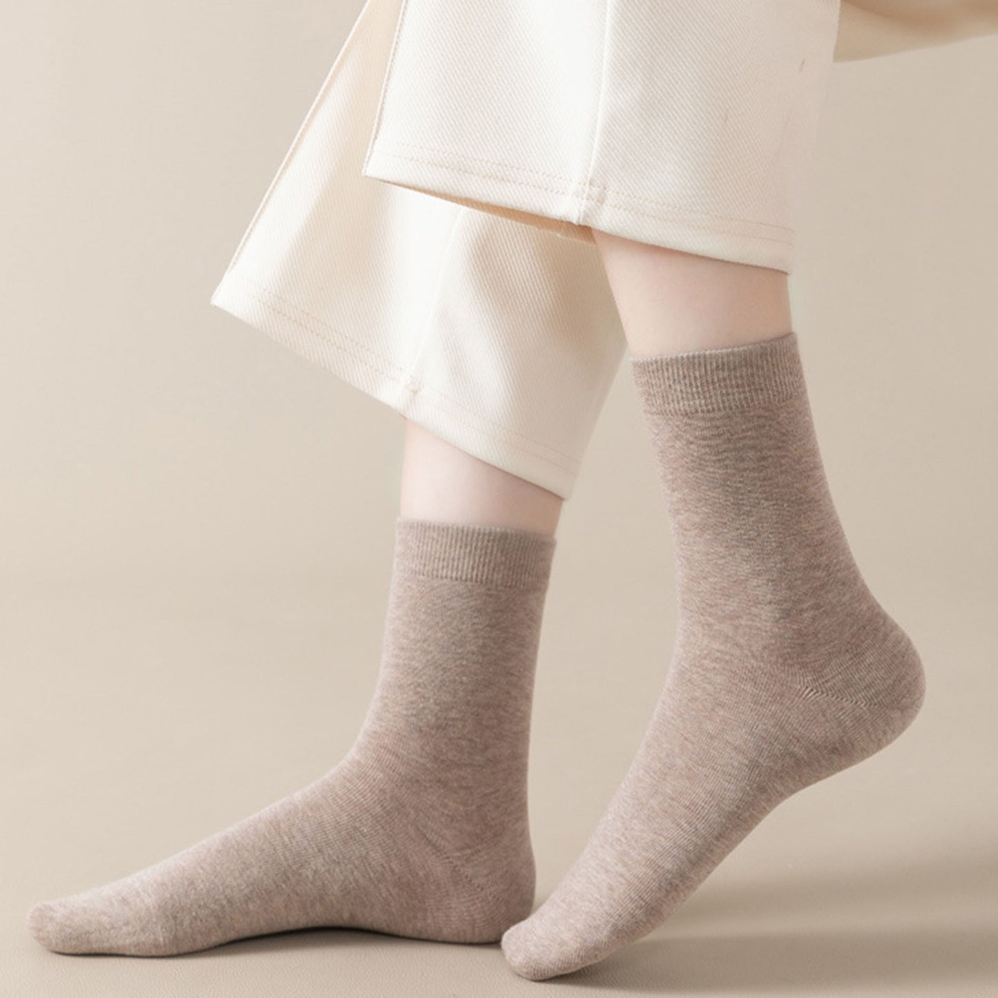 Anna-Kaci Women's 3 - Pack Classic Crew Socks with Soft Stretch Knit Fabric and Comfortable Ribbed Cuff