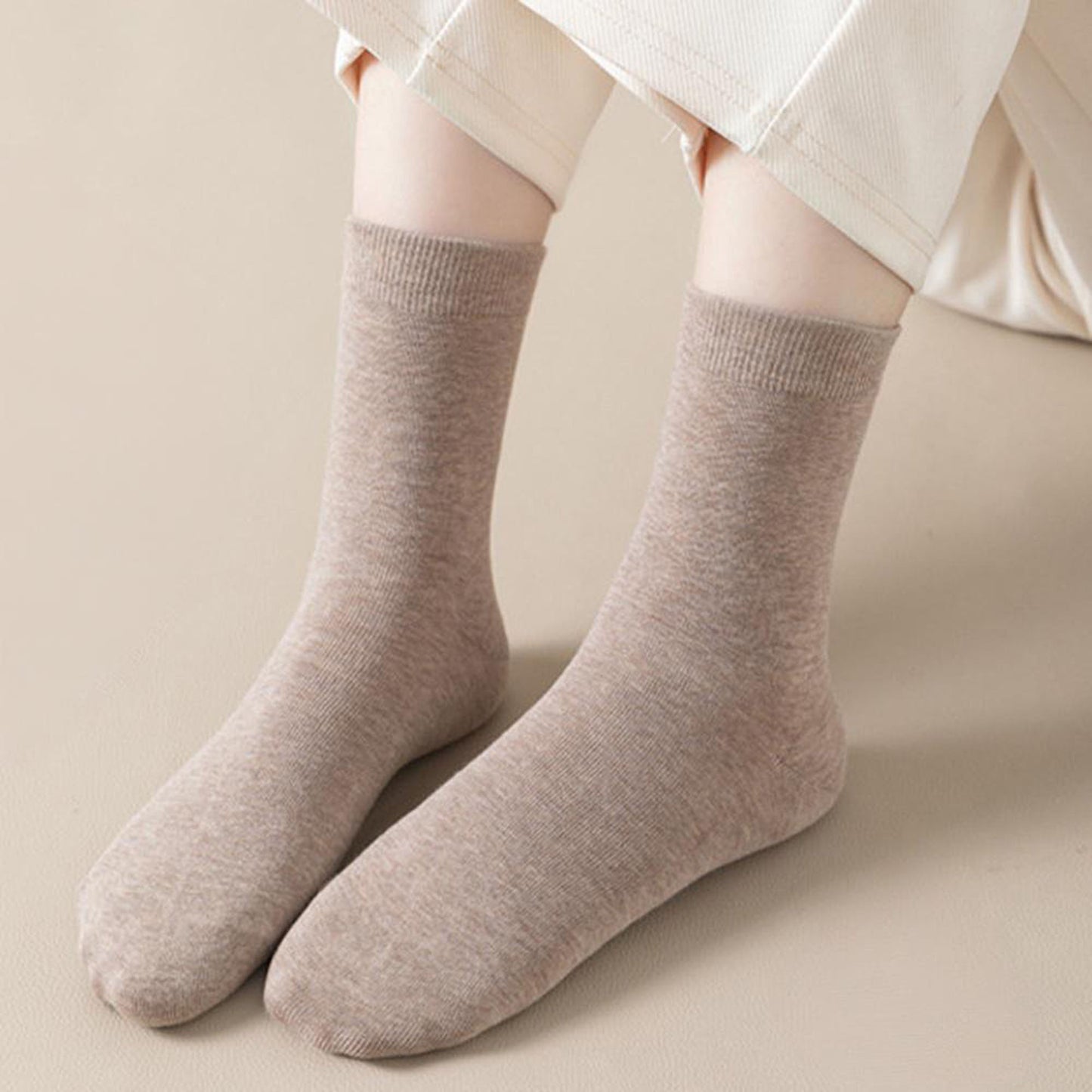Anna-Kaci Women's 3 - Pack Classic Crew Socks with Soft Stretch Knit Fabric and Comfortable Ribbed Cuff