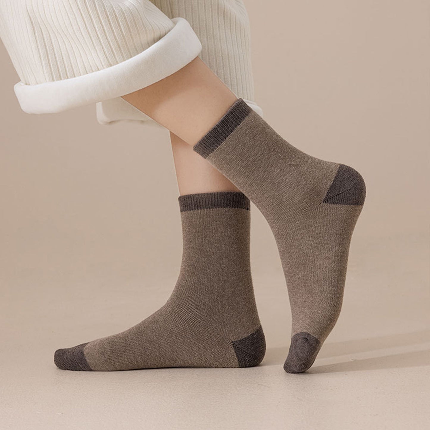 Anna-Kaci Women's 3 - Pack Colorblock Crew Socks with Soft Knit Fabric and Reinforced Heel and Toe