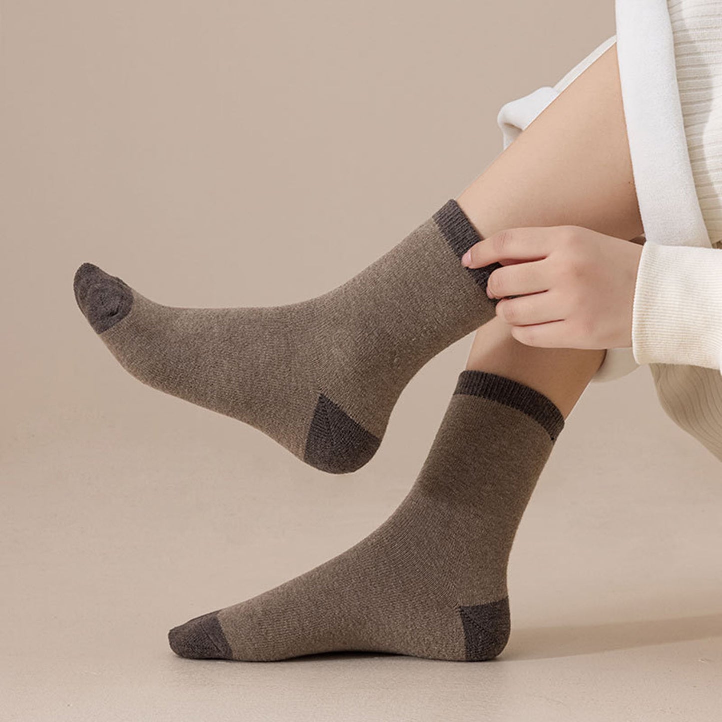 Anna-Kaci Women's 3 - Pack Colorblock Crew Socks with Soft Knit Fabric and Reinforced Heel and Toe