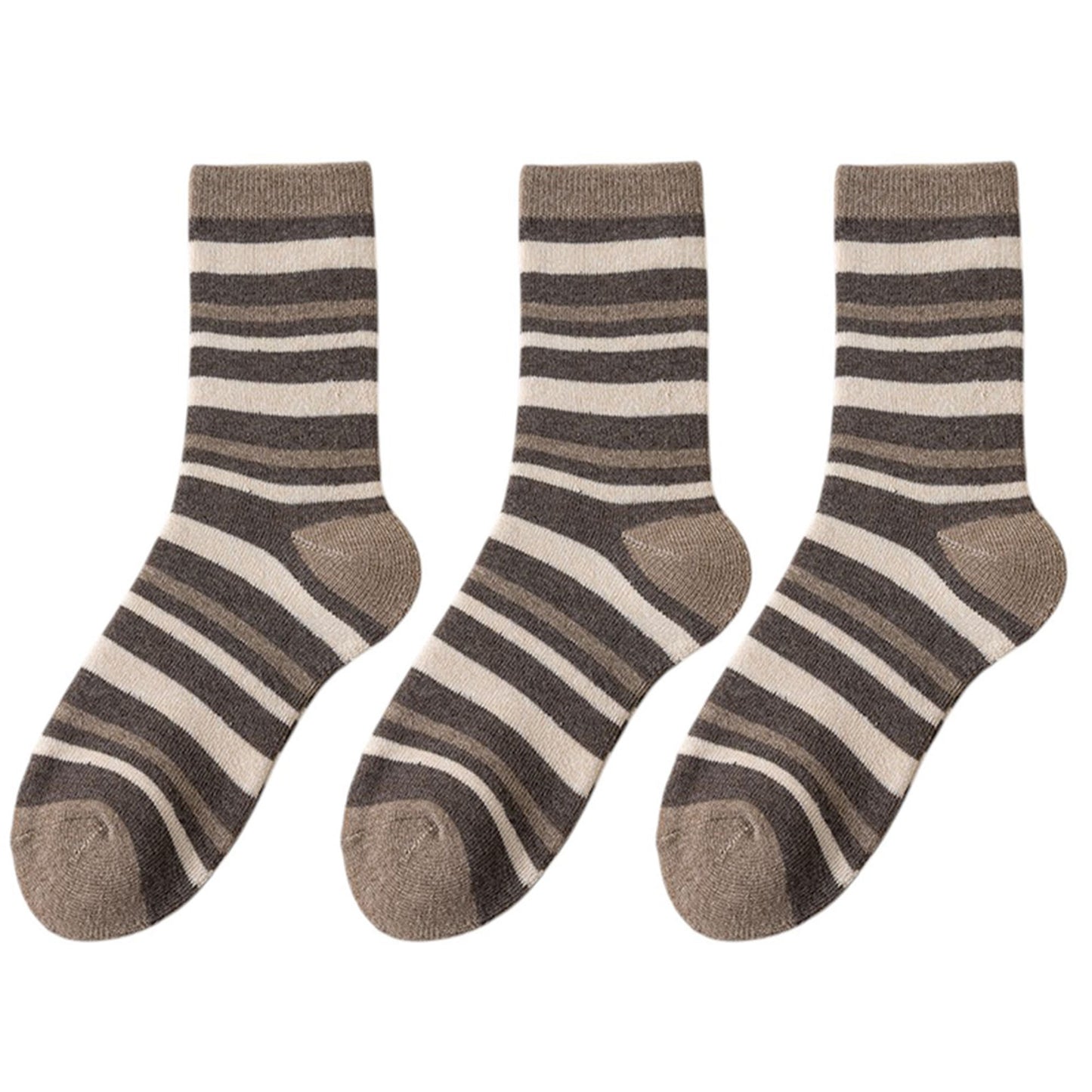 Anna-Kaci Women's 3 - Pack Colorblock Crew Socks with Soft Knit Fabric and Reinforced Heel and Toe