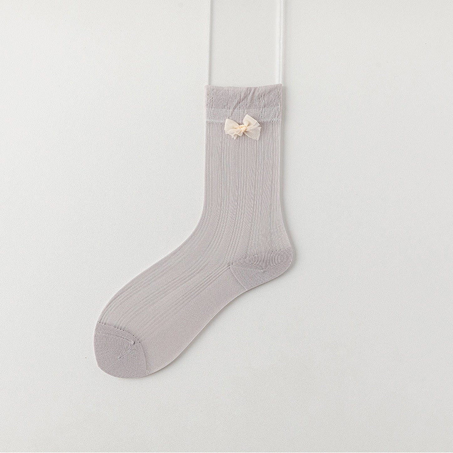 Anna-Kaci Women's 6pk Breathable Sheer Ankle Socks with Bow Accent