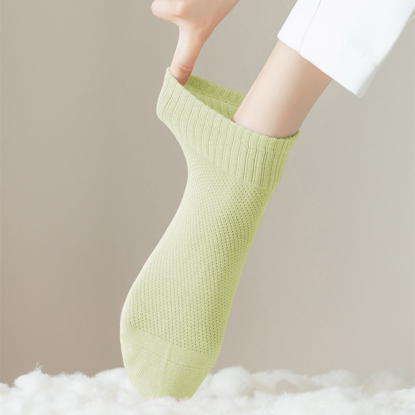 Anna-Kaci Women's 6pk Breathable Mesh Knit Casual Ankle Socks