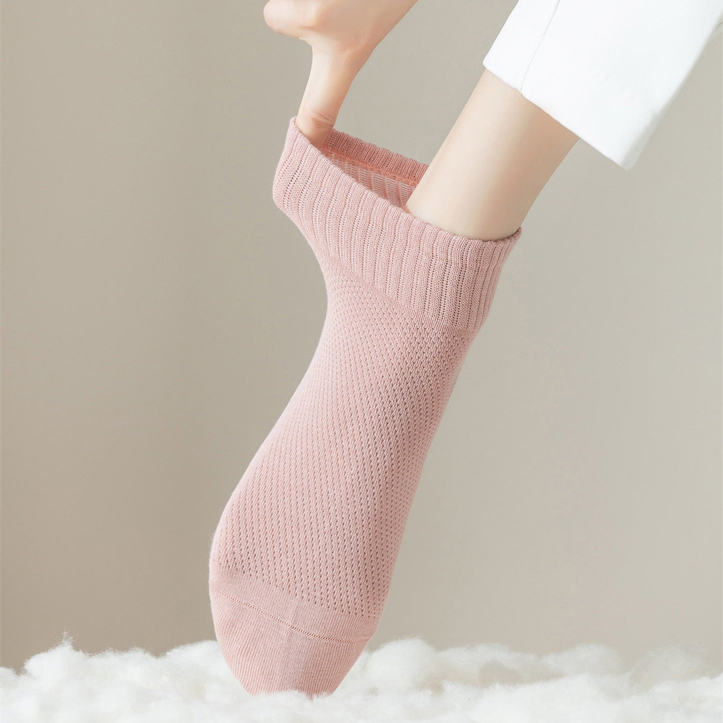 Anna-Kaci Women's 6pk Breathable Mesh Knit Casual Ankle Socks
