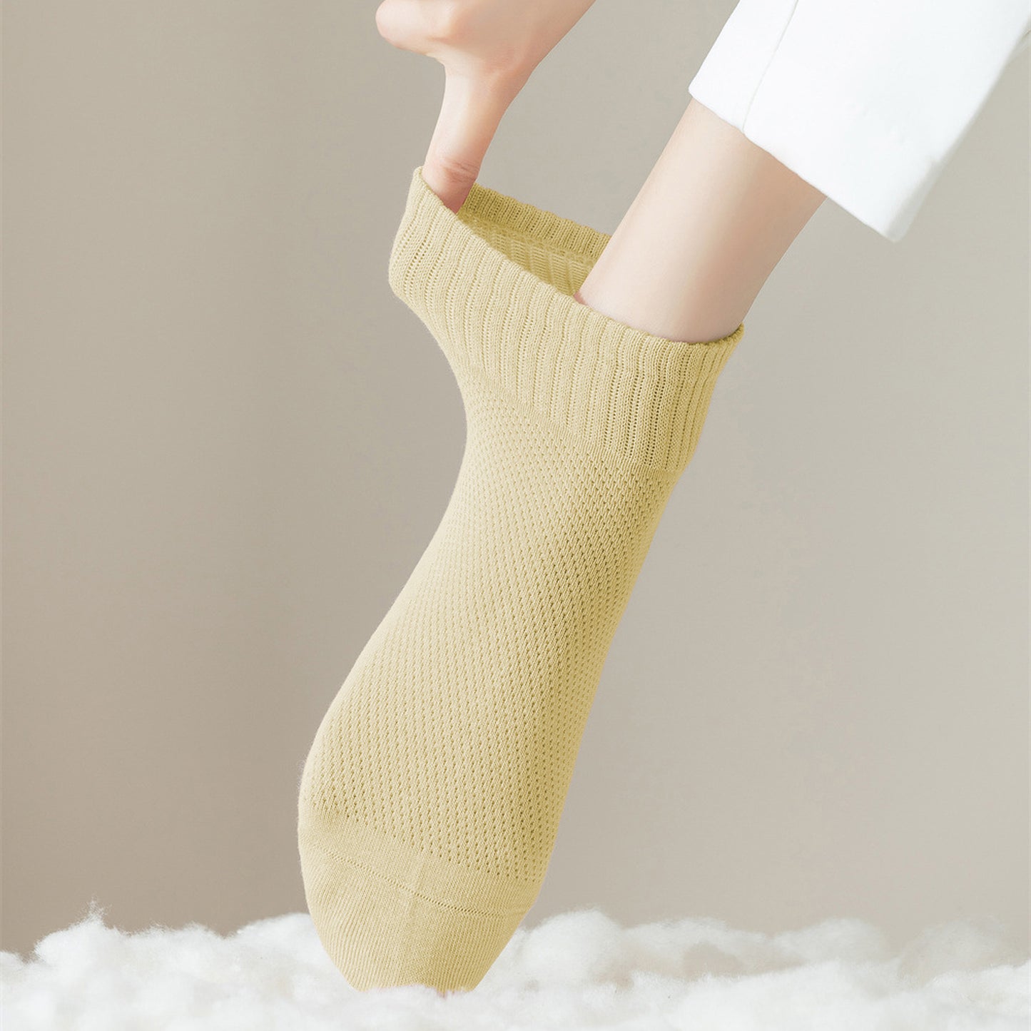 Anna-Kaci Women's 6pk Breathable Mesh Knit Casual Ankle Socks
