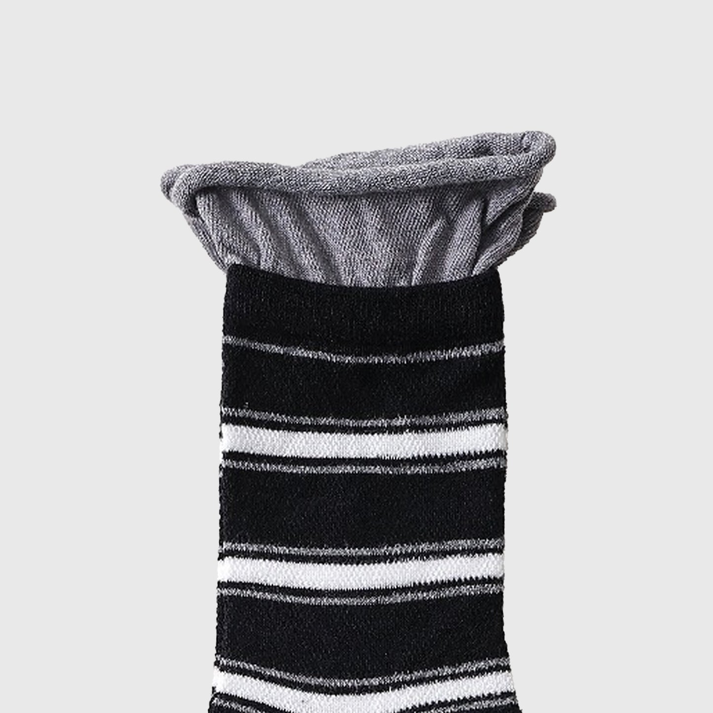 Anna-Kaci Women's 6pk Striped Ankle Socks with Cuffed Design