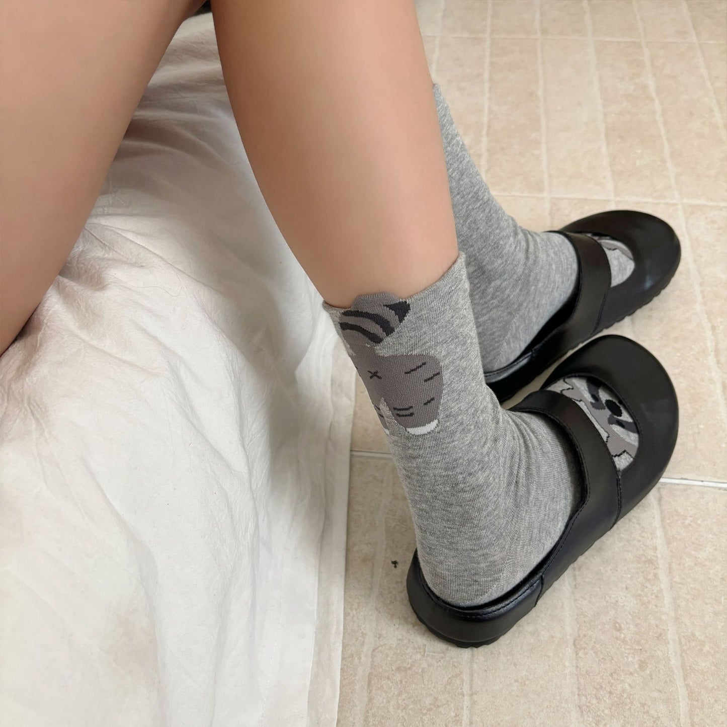 Anna-Kaci Women's 3-Pair Cotton Blend Socks with Cute Animal Designs Breathable and Comfortable