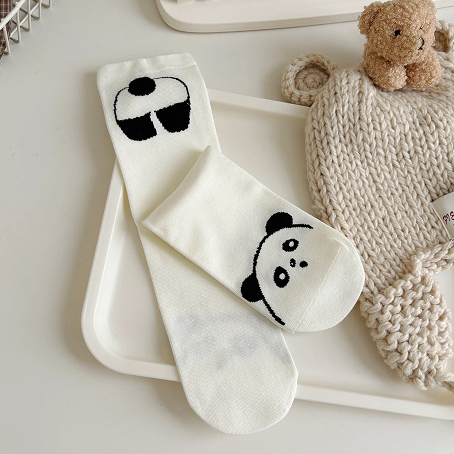 Anna-Kaci Women's 3-Pair Cotton Blend Socks with Cute Animal Designs Breathable and Comfortable
