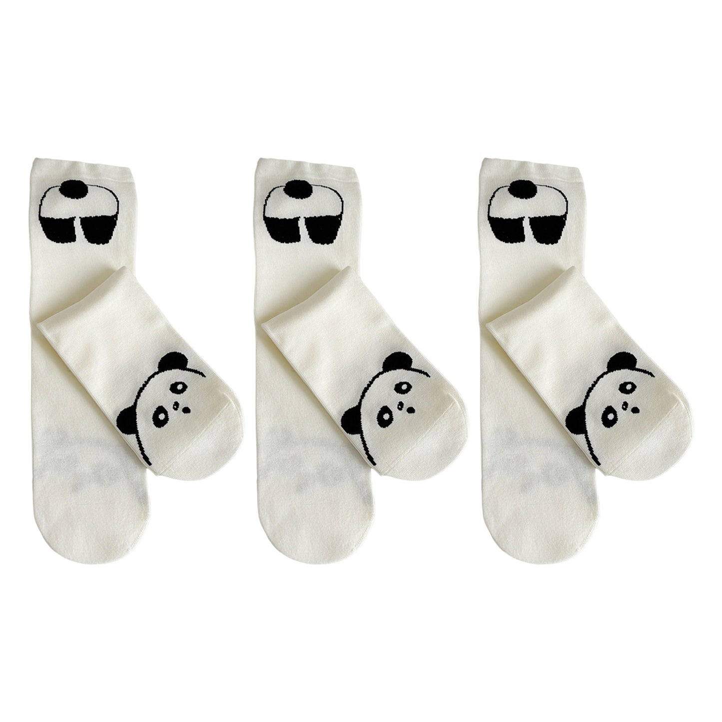 Anna-Kaci Women's 3-Pair Cotton Blend Socks with Cute Animal Designs Breathable and Comfortable
